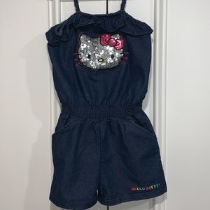 Hello Kitty Denim Romper 3t & 6x